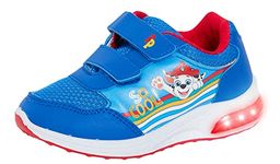 Paw Patrol Boys Light Up Sport Trainers Blue/Red UK 9 Child