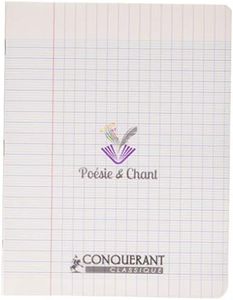 Conquérant 41499 Cahier Classique Piqûre Poésie Couverture Polypropylène Papier Vert