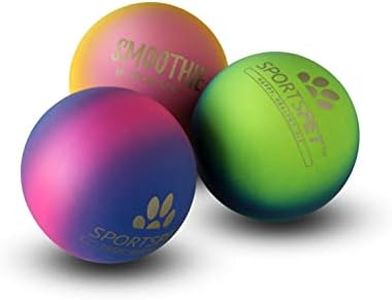 SPORTSPET High Bounce Natural Rubber Dog Balls (60mm) (Smoothie Edition 3 Pack)