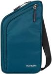 Travelon: World Travel Essentials Slim Crossbody Bag, Peacock Teal, One Size, Modern