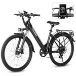 Seeker S 26" Electric Bike for Adults, UL 2849 Certified, City Commuter Electric Bicycle with 350W Motor, 36V 9Ah Removable Battery, 20MPH E-Bikes with 7-Speed & Front Suspension