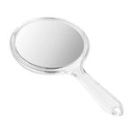 Hand Mirror Double Sided Mirror 1X/3X Magnifying Vanity Mirror Round Shape Handheld with Handle for Women Daily Makeup Portable