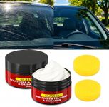 2 Pcs Glass Scratch Remover, Windscreen Scratch Remover for Glass Polish, Glass Emulsion 30g/1.05oz with Sponges for Car Scratch Remover, Windscreen Mirrors Windows Scratch
