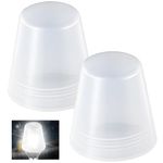 Saillong Replacement Boat Stern Light Cover Lens Cap Compatible with Attwood Boat Anchor Light Cover 91017B7 Frosted Globe Screw On All Round Navigation Light Accessory Rear Boat Light Cover (2 Pack)