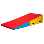 PRISP Folding Incline Gym Mat - 71 x 30 x 14 in Wedge Gymnastics Tumbling Mat for Kids