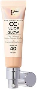 IT Cosmetics Your Skin But Better CC+ and Nude Glow Lightweight, Medium Coverage Foundation and Glow Serum, Light Medium