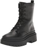 Steve Madden Women's Mansel Combat Boot, Black, 8.5 US