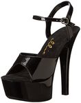 Ellie Shoes Women's 601 Juliet Platform Sandal, Black, 5