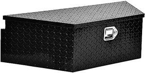 YITAMOTOR 39 Inch Trailer Tongue Boxes, Heavy Duty Aluminum Trailer Tool Box, Diamond Plate Storage Box, Waterproof Trailer Box for Pick Up Truck Bed, RV Trailer with Lock and Keys