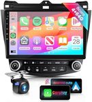 podofo Octa Core 4G+64G for Honda Accord 7th 2003-2007 Android Car Stereo with Wireless Apple CarPlay Android Auto, 10.1'' Touch Screen Bluetooth Car Radio with GPS FM/RDS WiFi HiFi Backup Camera