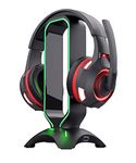 Trust Gaming 23647 GXT 265 Cintar RGB Headset Stand (2 extra USB-A ports, Universal Fit, 1,5m Cable, Non-Slip Base) Black