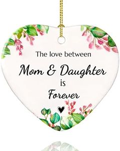 Mother Daughter Ornament 2023, Mom and Daughter Gifts, 3inch Ceramic Christmas Tree Ornament Keepsake Gifts for Mother Daughter Christmas Ornament