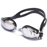 Premium Optical Swimming Goggle - with choice of Silver Mirror or Grey Tinted Lens (Silver Mirror Lens. Minus 3.5)