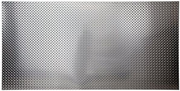 FASADE - 4' x 8' x .013" Diamond Plate Brushed Aluminum Decorative Vinyl Wall Panel