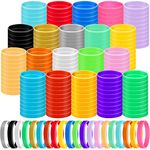 Aoriher 200 Pcs Silicone Wristbands Bulk Rubber Bracelets Solid Color Silicone Bracelet Colored Stretch Rubber Wristbands Blank Sports Bands for Adult Men Women Teen Games Teams Events Gifts, 20 Color