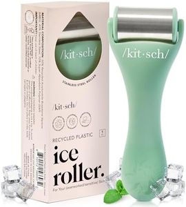 Kitsch Ice Roller for Face, Redness Reducing Skin Care Tools, Face Massager for Migraine Relief & Puffy Eyes, Self Care Cold Face Roller, Facial Tools for Jawline & Lymphatic Drainage (Minty Green)