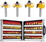 EilxMag 100 Pieces Router Bit Set, 