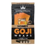 King Palm Goji Berry Wraps - Prerolled Filter Tips - All Natural Rolling Paper - 4 Wraps, 2 Pouches - (Honey)