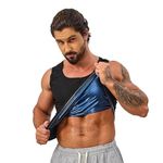 GVV Waist Trimmer Vest for Weight Loss and Workouts, Polymer Fabric, Adjustable Fit (L) Black