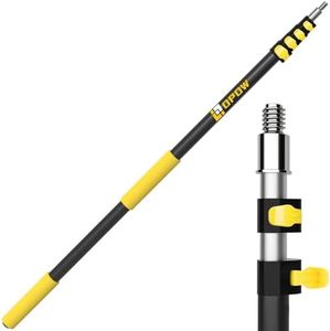 Opow 4.5-18 FT Telescopic Extension Pole, Multi-Purpose Aluminum Alloy Telescoping Rod with Flip-Lock Design, Sturdy for Painting Dusting, High House Maintenance, and Window Cleaning
