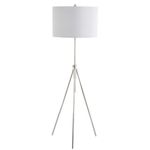 Safavieh FLL4007B Lighting Collection Cipriana Nickel Floor Lamp, White