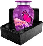 Trupoint Memorials Small Urns for Human Ashes Keepsake — Mini Urns for Human Ashes, Keepsake Urns for Human Ashes, Small Cremation Urns for Human Ashes, Small Urn for Ashes — Small, Mystic Butterly