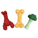 Nylabone Power Chew Dog Chew Toy Pack Bundle - Fun & Cute Dog Toys for Aggressive Chewers, Tough Dog Toys, Lobster, Cheese, and Broccoli Shapes, Large/Giant (3 Count)