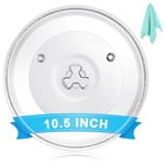 10.5'' Microwave Plate Replacement for Panasonic, LG, Midea and Hamilton Beach Fast-Assembly Microwave Turntable or Microwave Tray Microwave Glass Plate