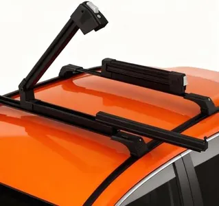 Erkul Ski Rack for Car Roof with Sliding Extension - 35" Universal Ski & Snowboard Rack with Lock | Holds 6 Pairs of Skis or 4 Snowboards - Fits All Types of Cross Bars-Black