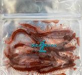 Sea Fishing - Brown RAGWORM lures - Suspended in Natural Ragworm Oil - 4 Inch (10.5cm) - x12 per pack - Target Bass, Cod, Sole, Plaice and Flounder