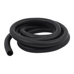 RespiKart® Uxcell 14mm OD 11.5mm ID 15 Mtrs Long Black,Flexible Corrugated Pipe, Wire Cable Conduit Tubing, Tube Pipe for Home, Office,Roof Ceiling Wiring, Auto Electric Wiring.