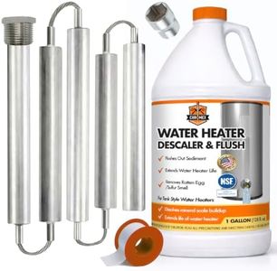 44 in Magnesium Anode Rod Kit for Water Heater, Segmented for Low Clearance, Includes NSF Certified Flush and Descale Solution, Replace your Anode Rod and Flush your System, Remove Scale and Sediment