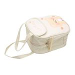 TUORE Kawaii Lunch Box, Aluminum Foil Keep Warm Oxford Cloth PU Large Capacity Insulated Lunch Bag for Girls for School (Beige Milk Tea Bear)