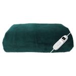 StaySnug Velvety Green Electric Heated Throw – Fleecy Blanket 9 Heat Settings & Timer 160cm x 120cm