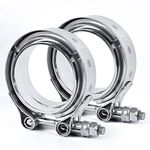 EVIL ENERGY V Band Clamp with Flange Male Female Stainless Steel (3.0 Inch,2Pcs)