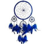 Large Big Navy Blue Colour Dream Catcher Beautiful Home Decor & Kids Room Wall Hanging Party Bag Filler Item Catch All Those Bad Dreams No More Sleepless Nights