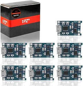 1PZ AU2-TP4 7 Pcs 5V Micro USB 1A TP4056 18650 Lithium Battery Charging Board with Protection Charger Module