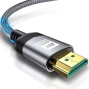 HDMI Cable 8K 3M [8K@60hz, 4K@144Hz 165Hz],Sweguard 8K HDMI 2.1 Cable Ultra High Speed Braided Cord 48Gpbs Dynamic HDR eARC Dolby Compatible with MacBook Roku TV PS5 PS4 Xbox Projector Laptop Blu-ray