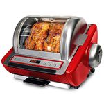 Ronco Showtime EZ-Store Large Capacity Rotisserie & BBQ Oven, Digital Controls, Compact Storage, Perfect Preset Rotation Speed, Self-Basting, Auto Shutoff, Includes Multipurpose Basket