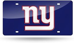 Rico Industries NFL New York Giants Laser Inlaid Metal License Plate Tag, 6 x 12-inches