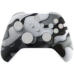 eXtremeRate Custom Shell for Xbox Series X & S Controller - Revitalize Your Controller - Black White Camouflage Replacement Front Housing Cover for Xbox Core Controller Wireless [Control NOT Included]