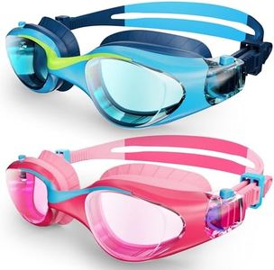 HIGAHY Kids Swim Goggles 6-14, Anti-Fog UV Protection for Boys Girls