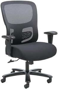 HON Sadie Big and Tall Mesh Back Chair, with Height Arms, Adjustable Lumbar, 30.31D x 30.31W x 42.91H in, Black