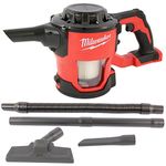 Milwaukee 4933459204 M18 CV-0 Compact Hand Vac 18V Bare Unit, 18 V, red