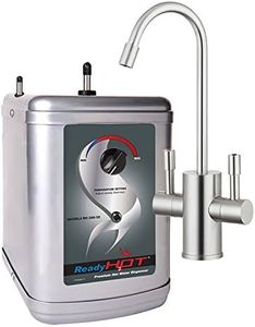 Ready Hot 41-RH-200-F560-BN Instant Hot Water Dispenser System, 2.5 Quarts, Manual Dial Dual Lever Hot and Cold Water Faucet Brushed Nickel