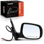 A-Premium Passenger Side Power Door Mirror Compatible with Toyota Corolla 2009 2010 2011 2012 2013 - Heated Manual Folding Black Outside Rear View Mirror - North America Built - Replace# 87910-12D60