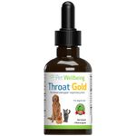 Pet Wellbeing - Throat Gold for Dogs - Natural Herbal Throat and Respiratory Support for Canines - 2 oz (59ml)