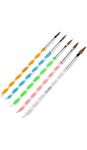 KRENI Acrylic Nail Polish Art Brushes For Acrylic Application Tips Builder Brush Pen Nail Set Kit for Salon (5 Pcs IN 1 Set)