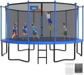 YORIN Tranpoline 14FT, Outdoor Tranpoline for Kids and Adults 1400LBS Tranpoline with Basketball Hoop, Enclosure Net, Back Yard Heavy Duty Recreational Tranpolines, ASTM Approved