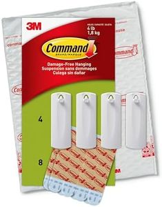 Command Sawtooth Picture Hangers, Damage Free Hanging Frame Hangers, No Tools Wall Hooks for Hanging Sawtooth Frames in Living Spaces, 4 White Picture Frame Hangers and 8 Command Strips